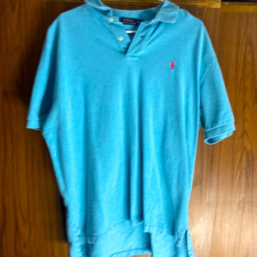 Blue extra large Ralph Laurin Polo pink horse XL